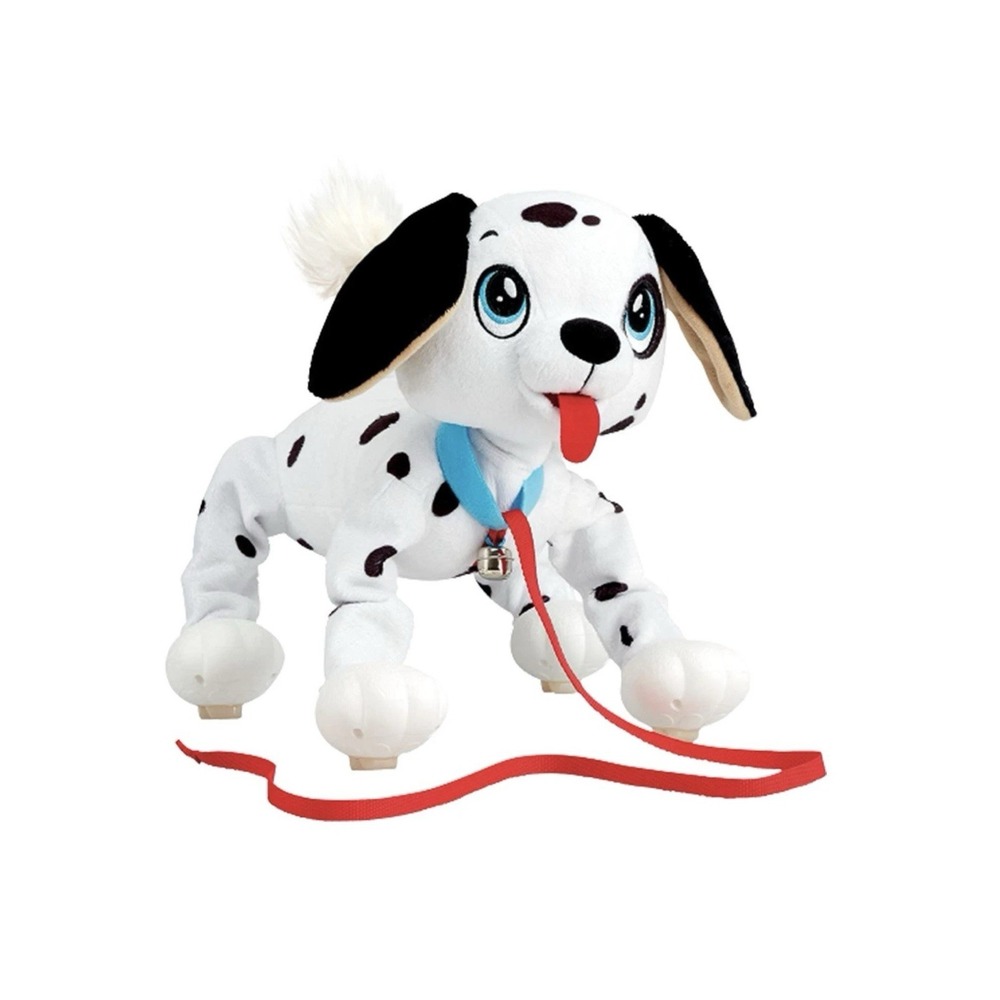 Peppy Pets Dalmatian Walking Dog Plush Toy Leash Battery Operated Kids